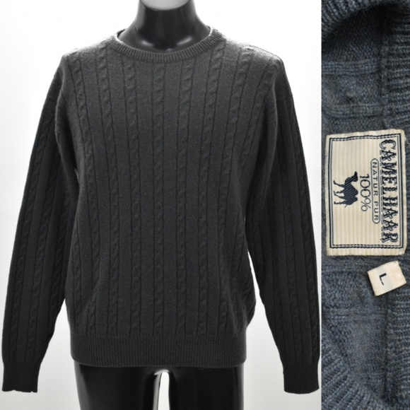 camel hair sweater mens